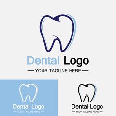 Dental Logo Design vector template.Creative Dentist Logo. Dental Clinic Vector Logo.
