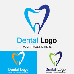 Dental Logo Design vector template.Creative Dentist Logo. Dental Clinic Vector Logo.