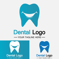 Dental Logo Design vector template.Creative Dentist Logo. Dental Clinic Vector Logo.
