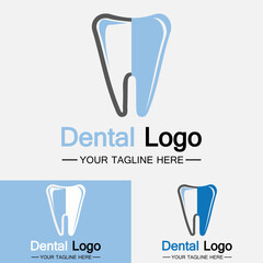 Dental Logo Design vector template.Creative Dentist Logo. Dental Clinic Vector Logo.