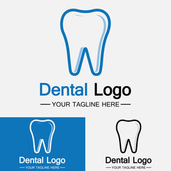 Dental Logo Design vector template.Creative Dentist Logo. Dental Clinic Vector Logo.