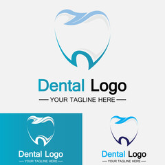 Dental Logo Design vector template.Creative Dentist Logo. Dental Clinic Vector Logo.