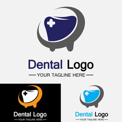 Dental Logo Design vector template.Creative Dentist Logo. Dental Clinic Vector Logo.