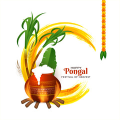 Fototapeta Happy Pongal festival decorative background design obraz