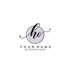 HO initial Luxury logo design collection