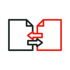 Document exchange Vector icon which is suitable for commercial work and easily modify or edit it

