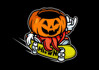 halloween pumpkin head