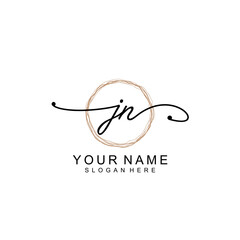 JN initial Signature logo template vector