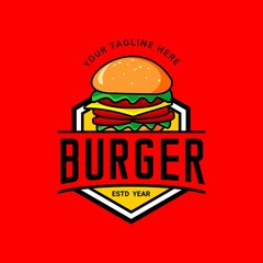 humberger restaurant logo vector design, can be used for product logos, templates and others	