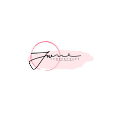 JW initial Signature logo template vector