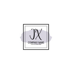 Letter JX minimalist wedding monogram vector