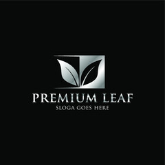 premium leaf logo. premium color abstract leaf vector.simple and luxury leaf illustration