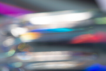 Crystal Glass defocused blurred abstract futuristic background.