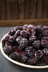 Frozen Blackberries for the winter