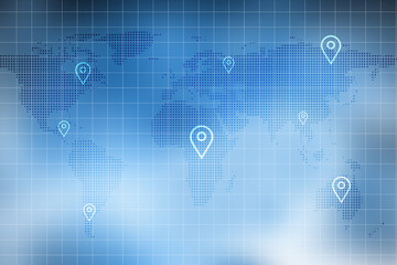 2d rendering navigation background worldmap concept
