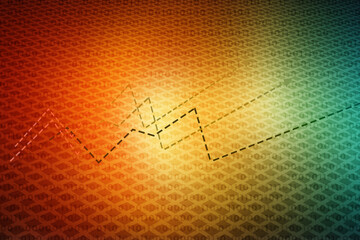 2d illustration futuristic business background pattern graph concept
