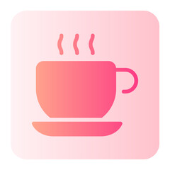hot coffee gradient icon