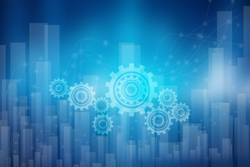 2d illustration Digital Abstract technology background
