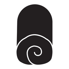 swiss roll glyph icon