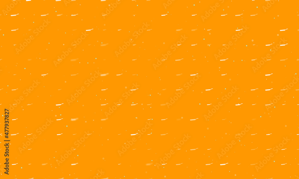 Poster seamless background pattern of evenly spaced white pan symbols of different sizes and opacity. vecto