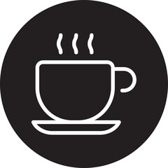 hot coffee glyph icon