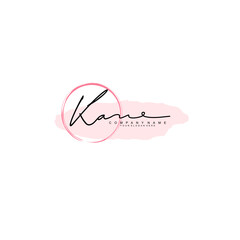 KA initial Signature logo template vector