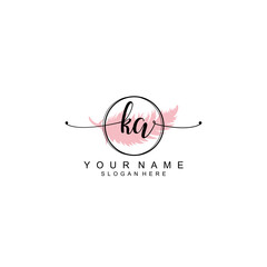 KA initial Luxury logo design collection - obrazy, fototapety, plakaty