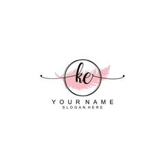 KE initial Luxury logo design collection