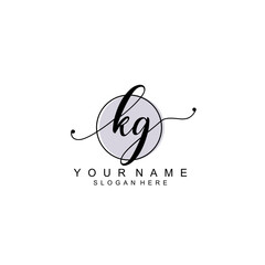 KG initial Luxury logo design collection