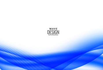 Modern decorative blue wave stylish dynamic background