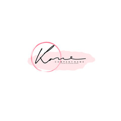 KO initial Signature logo template vector