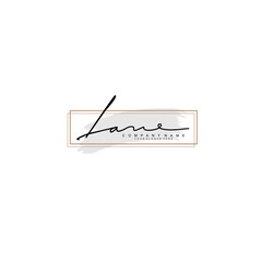 LA initial Signature logo template vector