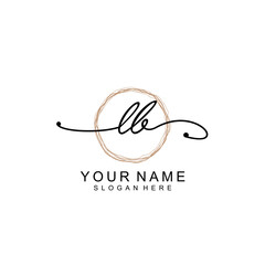 LB initial Signature logo template vector