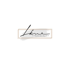 LK initial Signature logo template vector