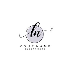 LN initial Luxury logo design collection