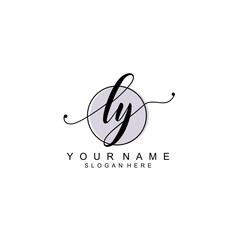 LY initial Luxury logo design collection