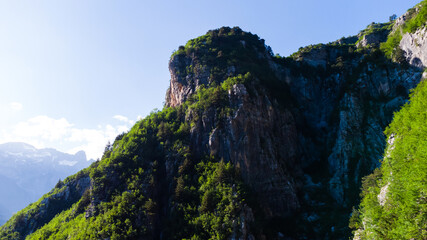 Beautiful landscape in Albania with mountains