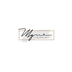 MG initial Signature logo template vector