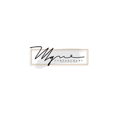 MQ initial Signature logo template vector