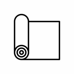 yoga mat icon vector