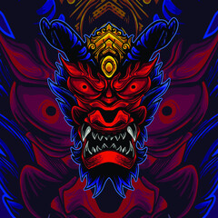 evil dragon artwork illustration with background
