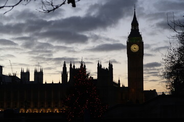 The Westminster Palace and Big Ben clock tower, major tourist attraction and Parliament in London...