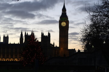 The Westminster Palace and Big Ben clock tower, major tourist attraction and Parliament in London...