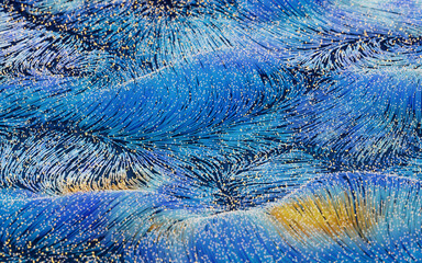 Abstract flowing lines, flowing particles, 3d rendering.