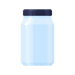 glass empty bottlle cartoon vector illustration isolated object