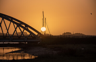 Vilsund broen solopgang  Sun Rice 