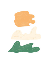 Shapes in trendy style. Abstract simple vector illustration isolated on white background.