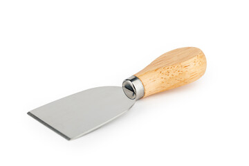 set of cheese knives on a white isolated background.