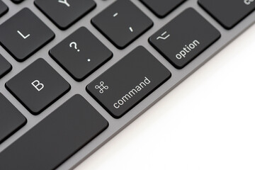 Close-up shot of black computer keyboard
