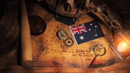 Happy Australia Day, Vintage greeting card.